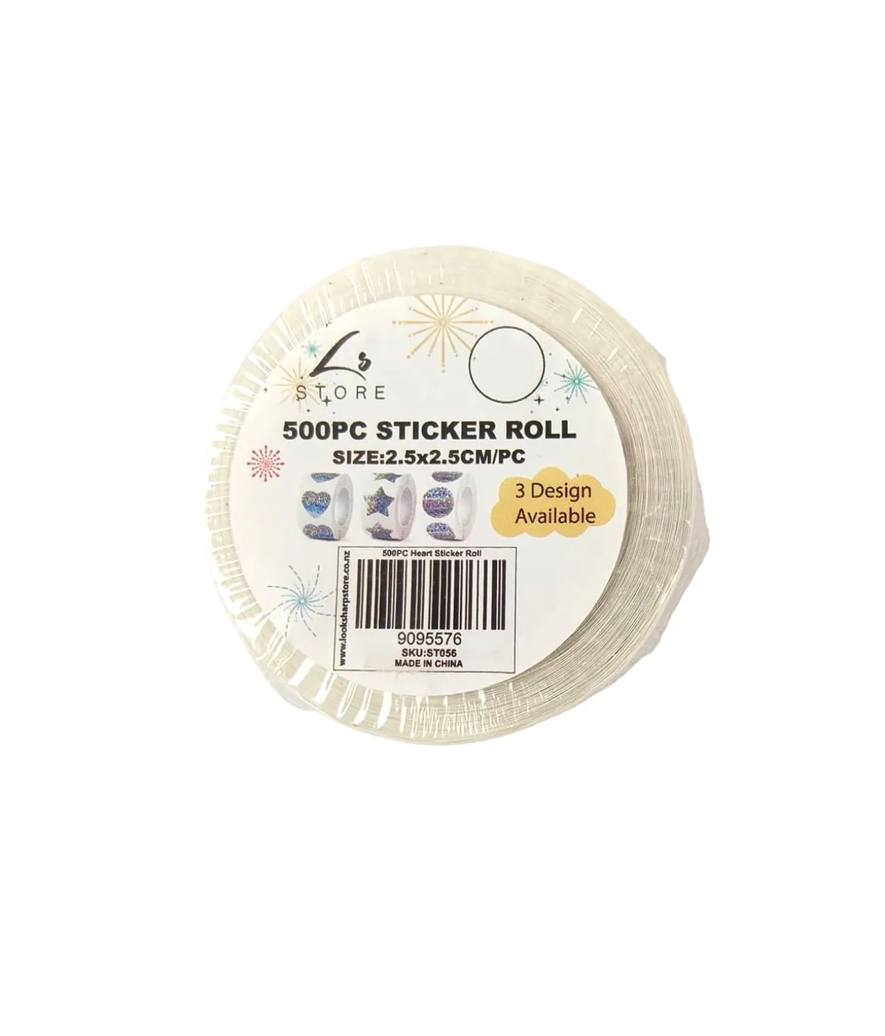 Bling Sticker Roll 2.5×2.5cm 500pc