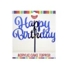 Blue Acrylic Happy Birthday Topper