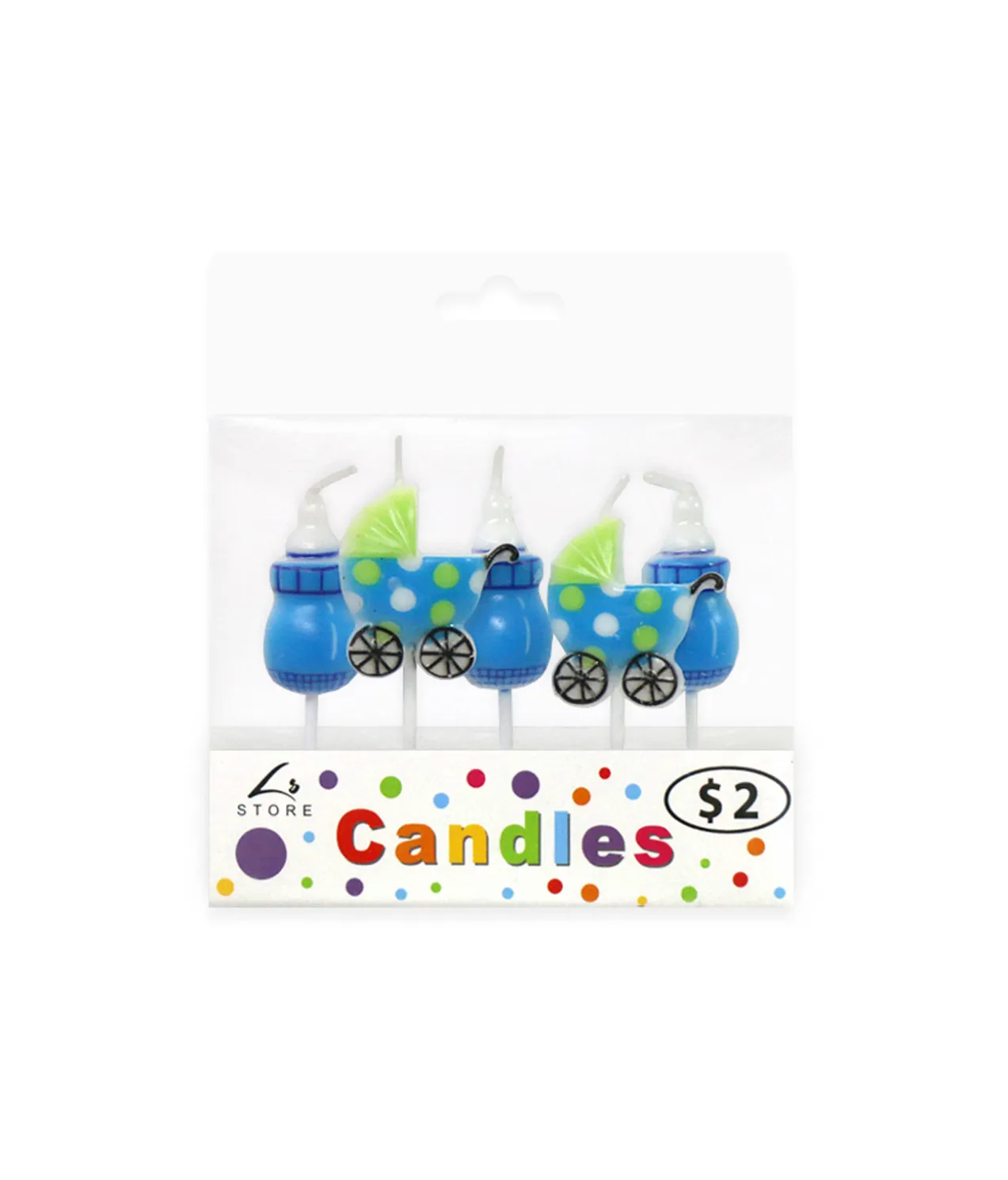 Blue Baby Candles 5pk