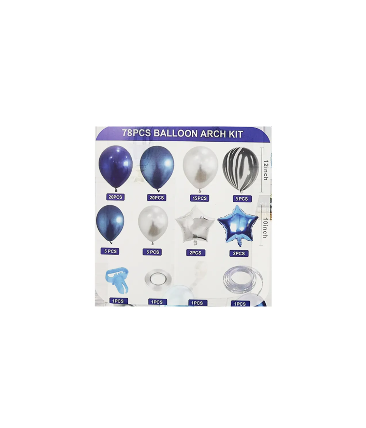 Blue Balloon Garland Kit 78pc