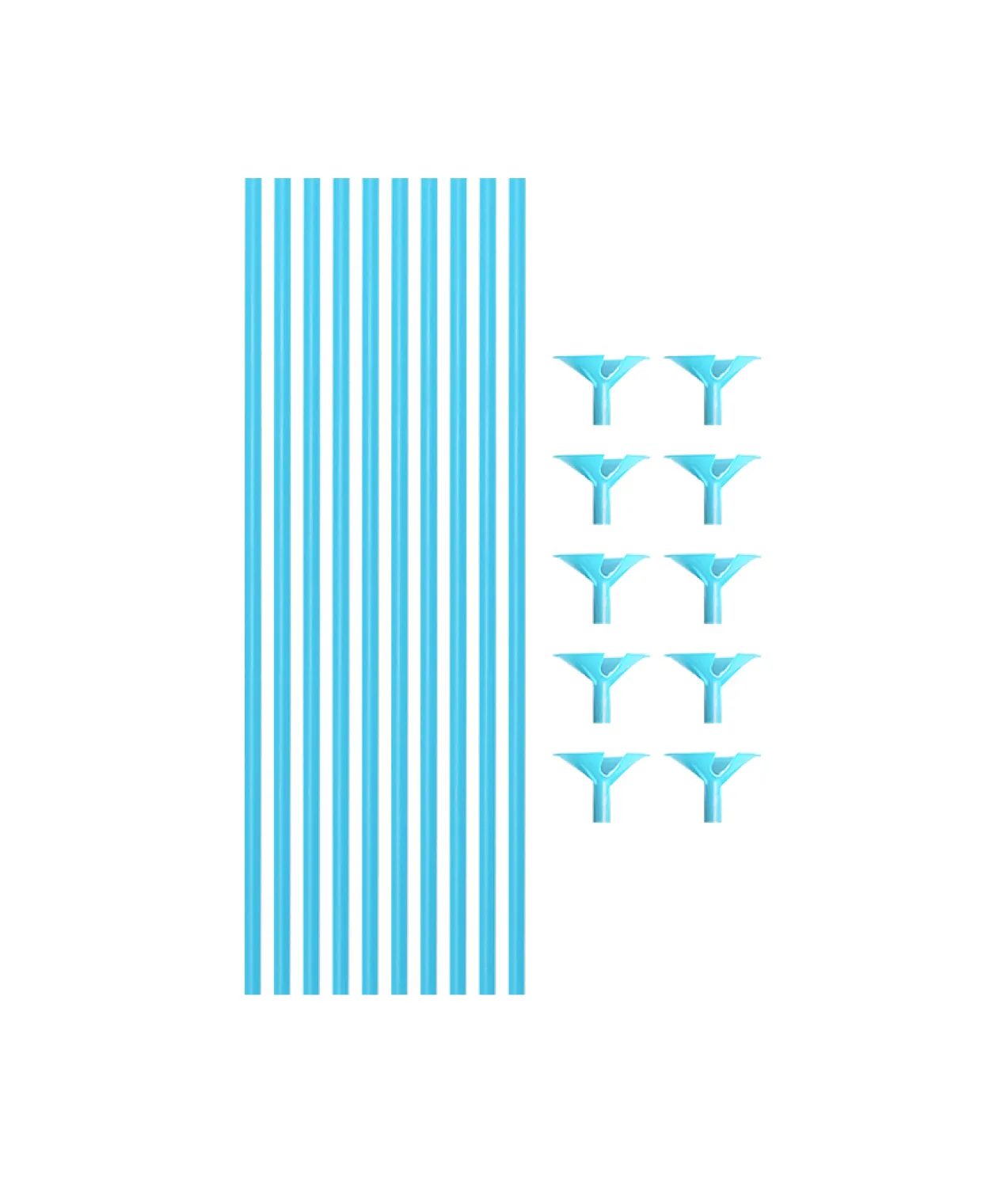 Blue Balloon Stick & Cup Set 12pk