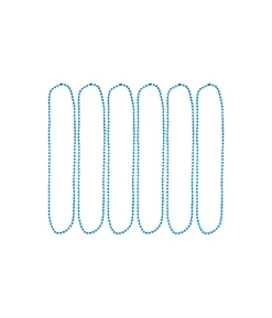 Blue Bead Necklaces 78cm 6pk