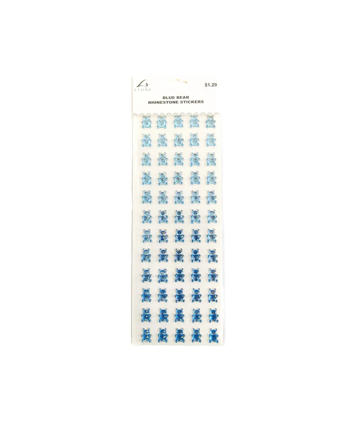 Blue Bear Rhinestone Stickers