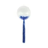 Blue Bubble Balloon With Feathers & Fringe