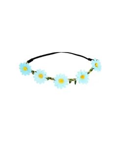 Blue Daisy Flower Head Wrap