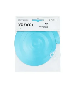 Blue Decorative Swirls 12pk