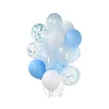Blue First Birthday Balloon Bouquet 15pc