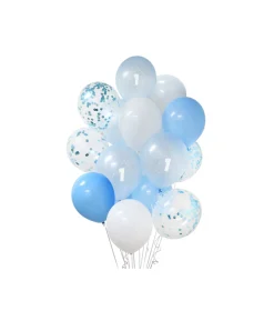 Blue First Birthday Balloon Bouquet 15pc
