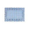 Blue Gingham Rectangle Paper Doilies 6.5x9in 50pk