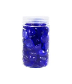 Blue Glass Gems 500g 17-19mm