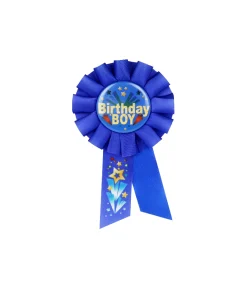 Blue Glitter Birthday Boy Badge 8×15.5cm