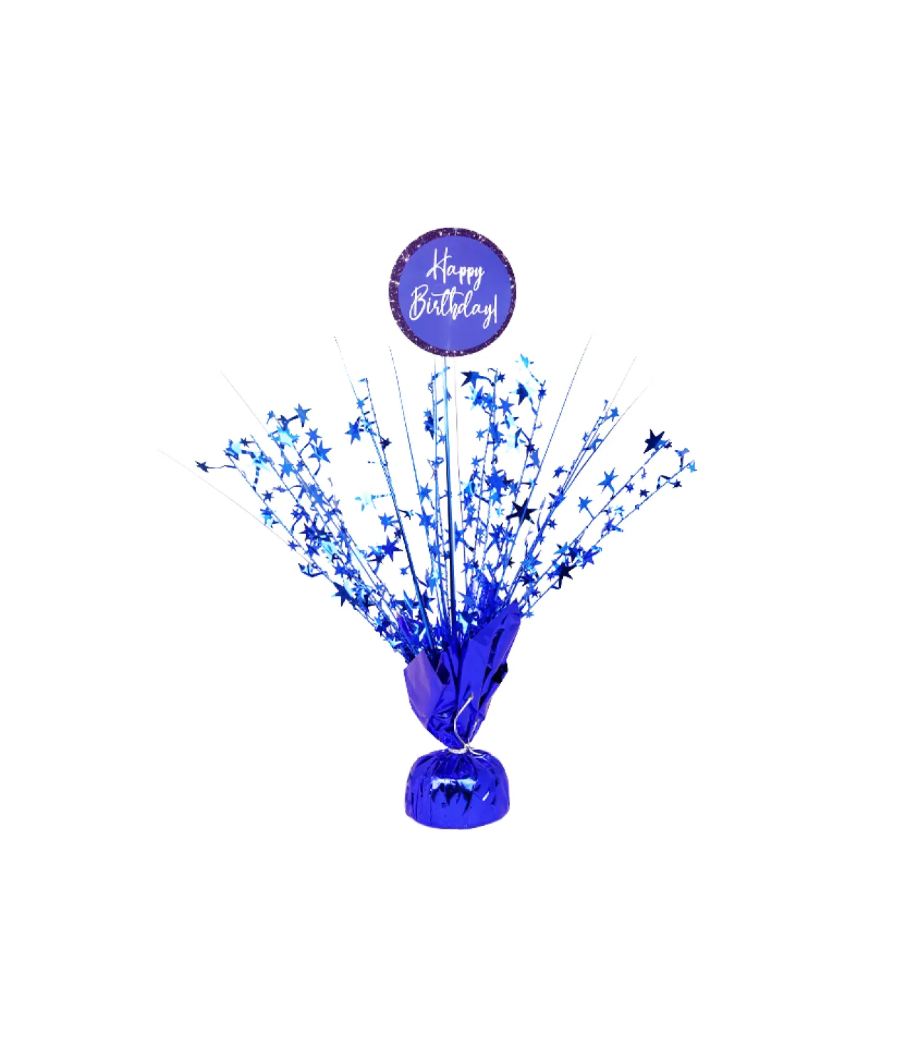 Blue Happy Birthday Table Centerpiece