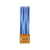 Blue Metallic Taper Candles 4pk 53g
