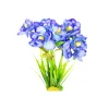 Blue Narcissus Flower 3 Heads 35cm
