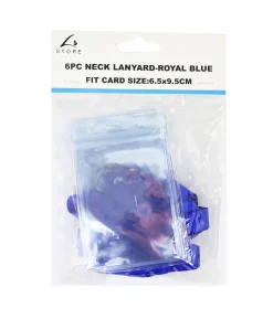 Blue Neck Lanyard 6pc 6.5 x 9.5cm