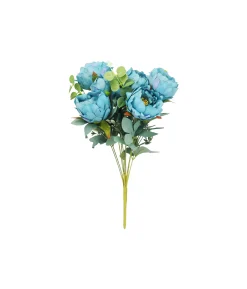 Blue Peony 11 Branch 8 Head 48cm