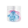 Blue & Pink Large Heart Plastic Gems 4cm 4pc