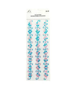 Blue Pink Rhinestones Stickers