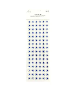 Blue Rhinestones Stickers 96pc