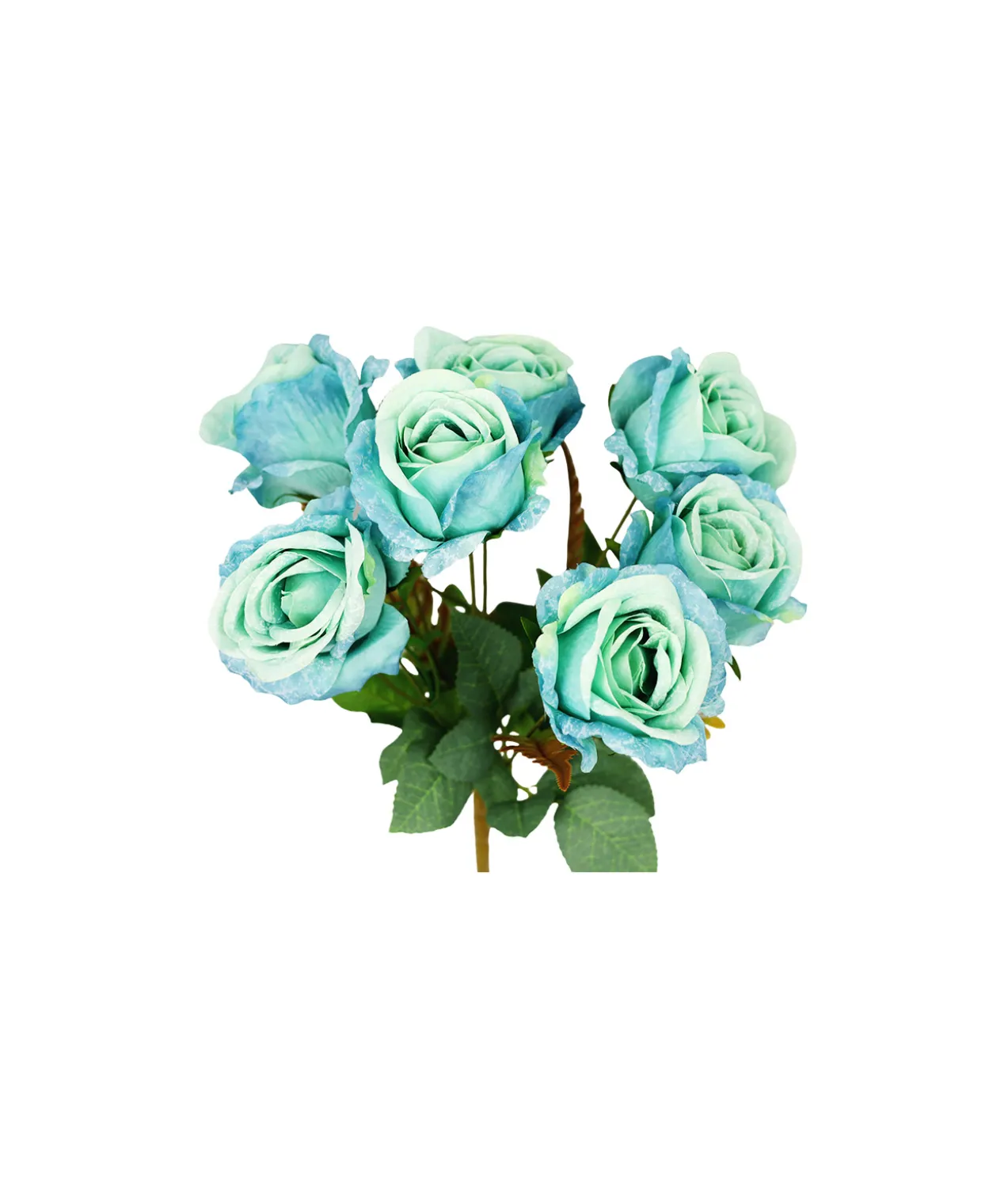 Blue Rose Bunch 41cm