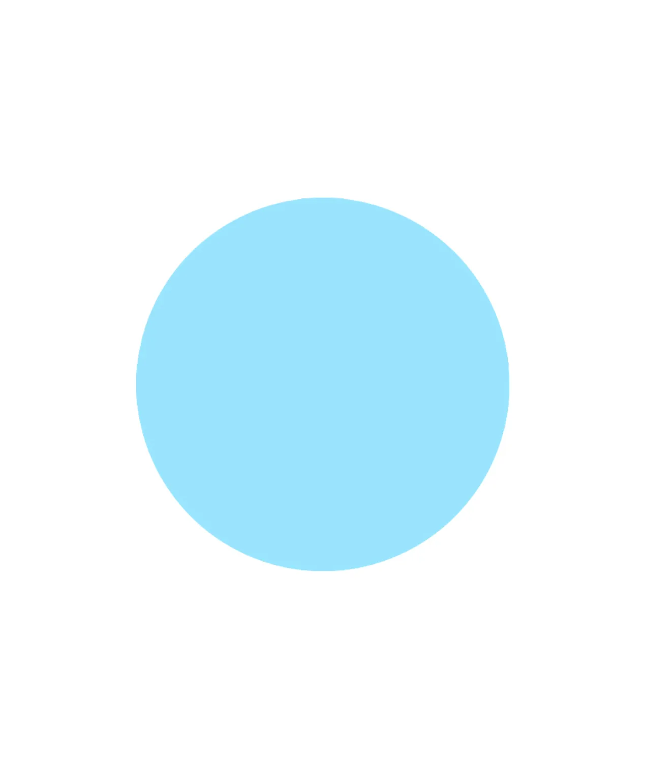 Blue Round Masonite Cake Board 8in