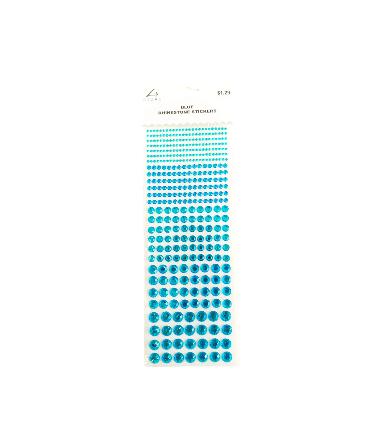 Blue Round Rhinestone Stickers