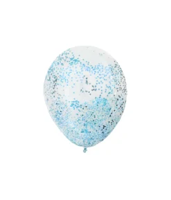 Blue Star Confetti Balloon 12inch 6pk