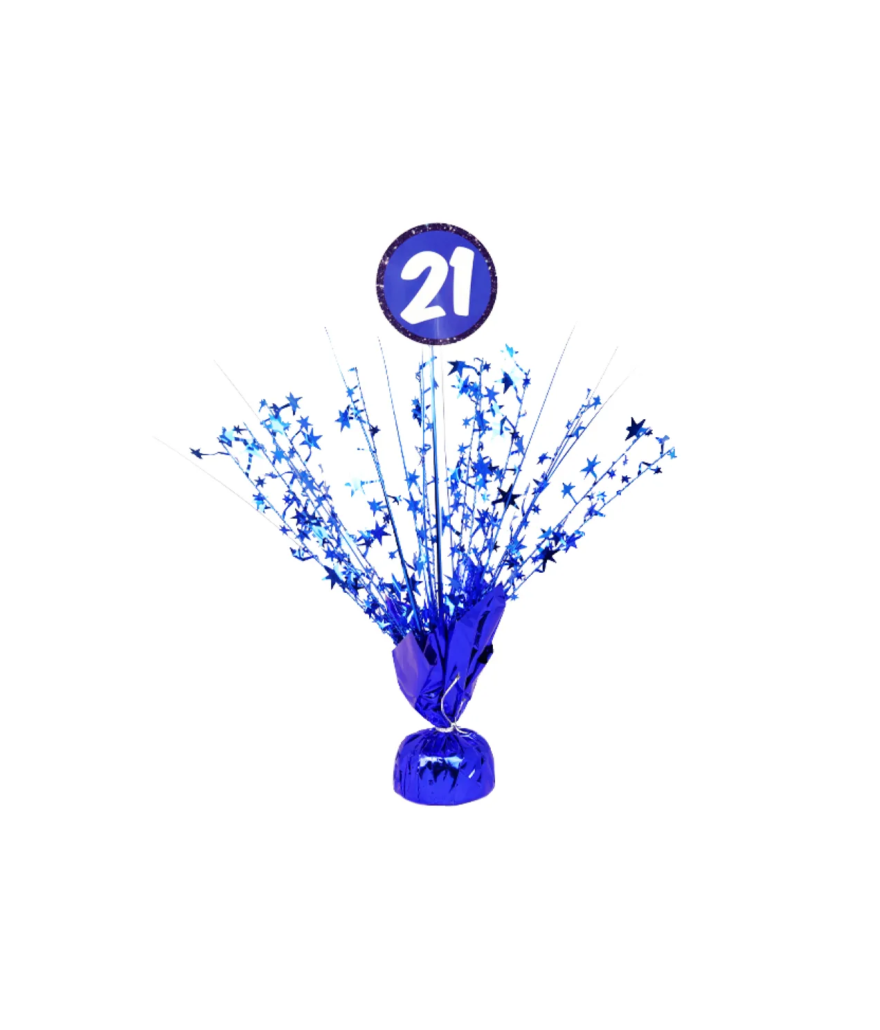 Blue 21st Birthday Table Centerpiece