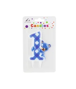 Blue 1st Jumbo Number Candle