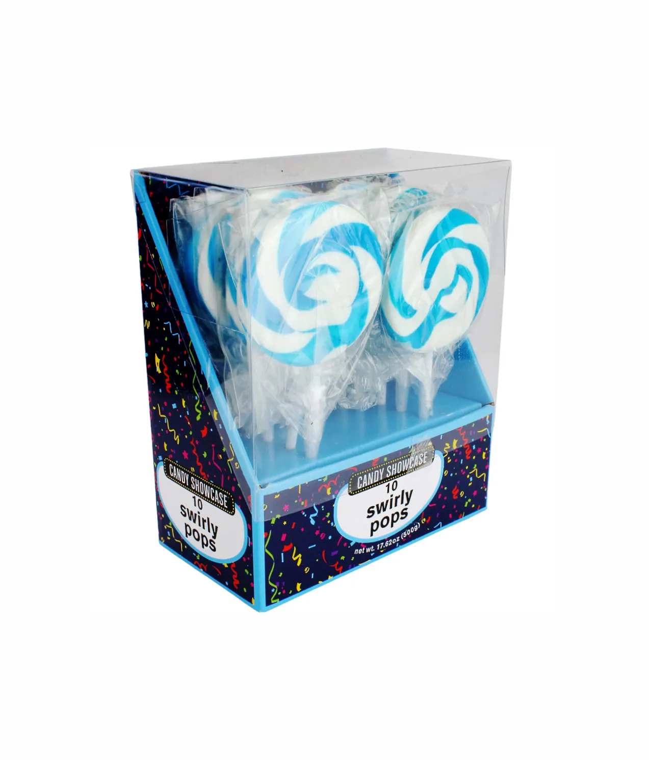 Blue Swirly Pop 10pk