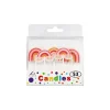 Boho Rainbow Candles 5pk