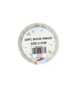 Book rings 24pc 2.5cm
