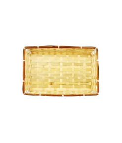 Bordered Bamboo Rectangle Basket 32x24x7cm