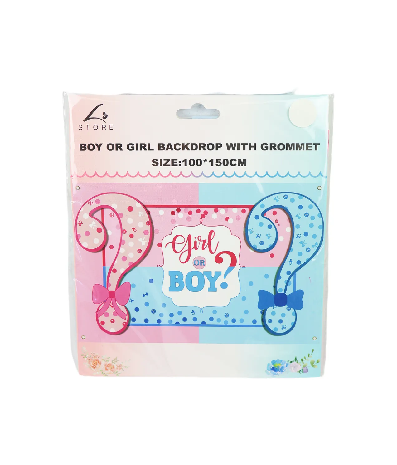 Boy Or Girl Backdrop with Grommet 100x150cm