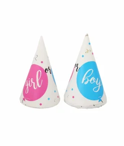Boy or Girl Paper Hats 10pc 14x20cm