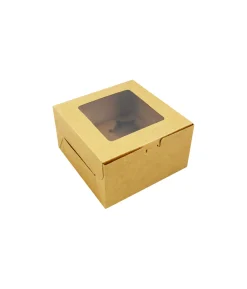Brown 4 Holder Cupcake Box 2pk