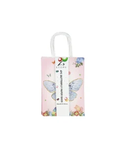 Butterfly Design Paper Bags 21cm 4pk