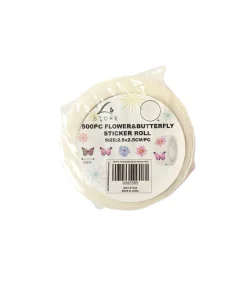 Butterfly Sticker Roll 2.5×2.5cm 500pc