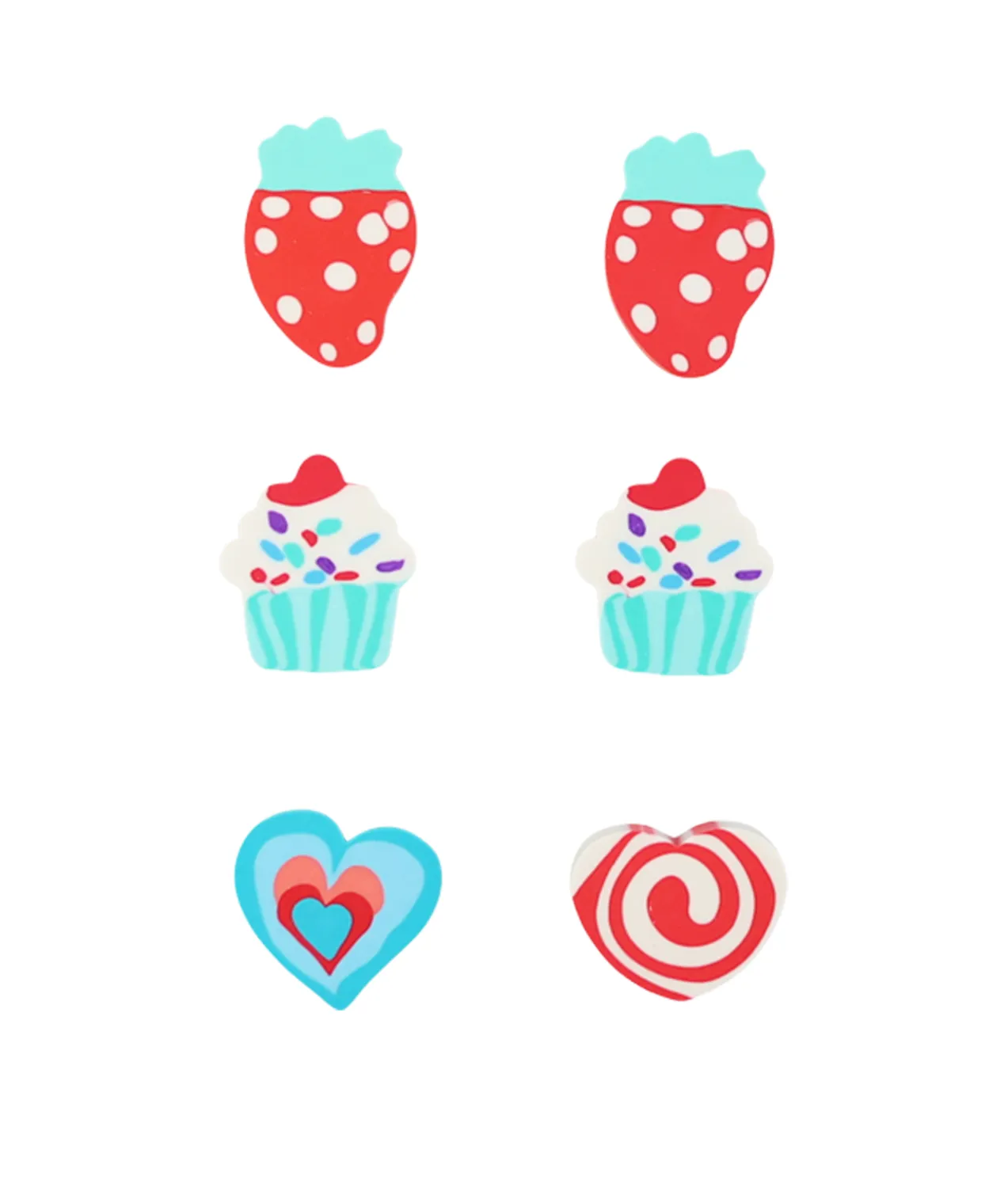 Cake Erasers 6pc