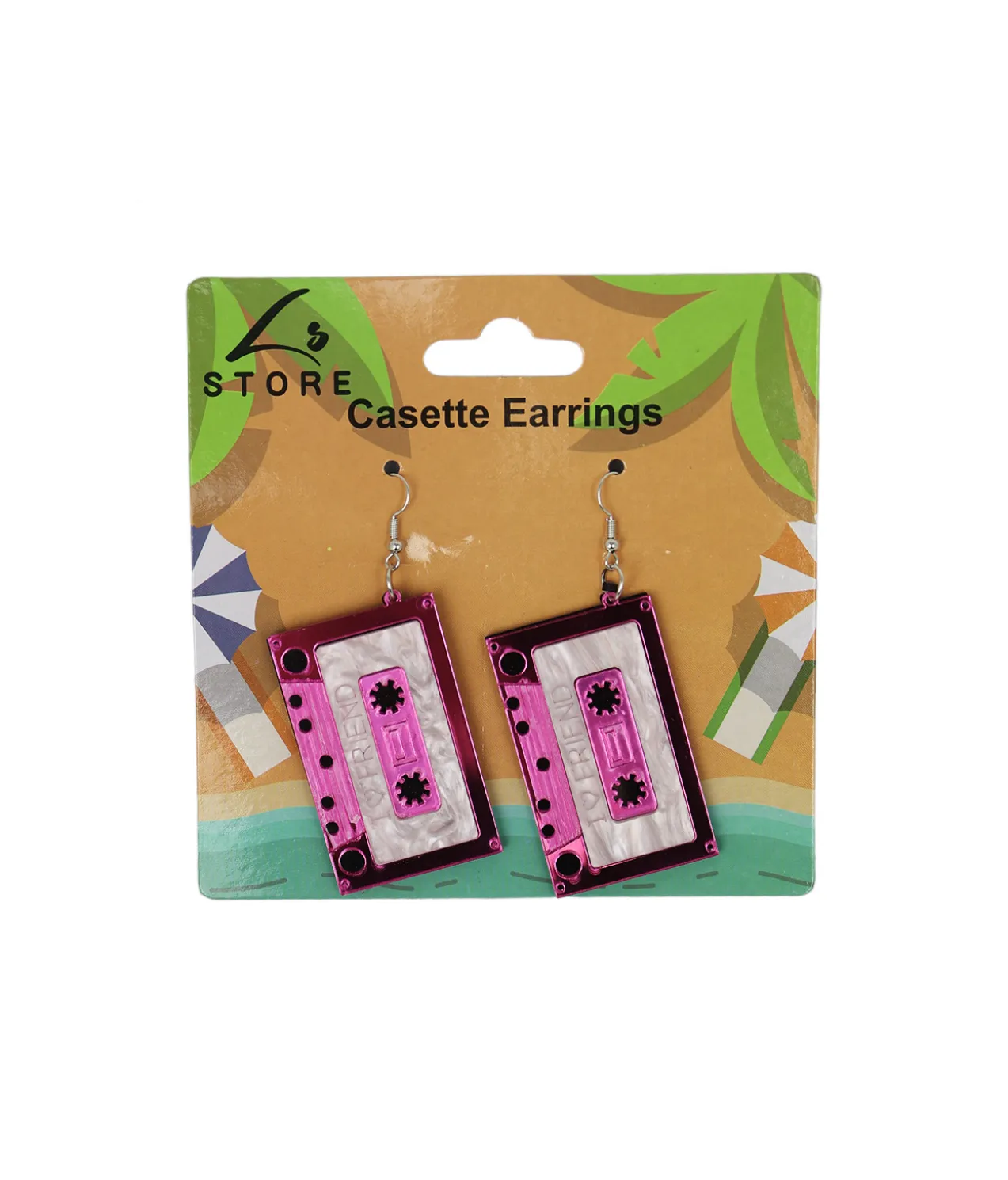 Casette Earrings 7.5x3cm