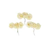 Champagne Artificial Craft Hibiscus Flowers 9pc 4cm
