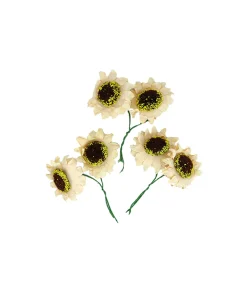 Champagne Artificial Craft Sunflower 6pc 5cm