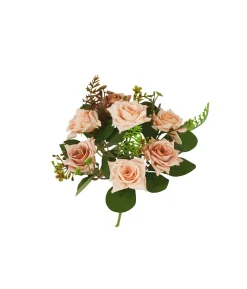 Champagne Rose Bunch 7 Head 32cm