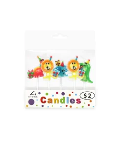 Cheerful Buddies Candles 5pk