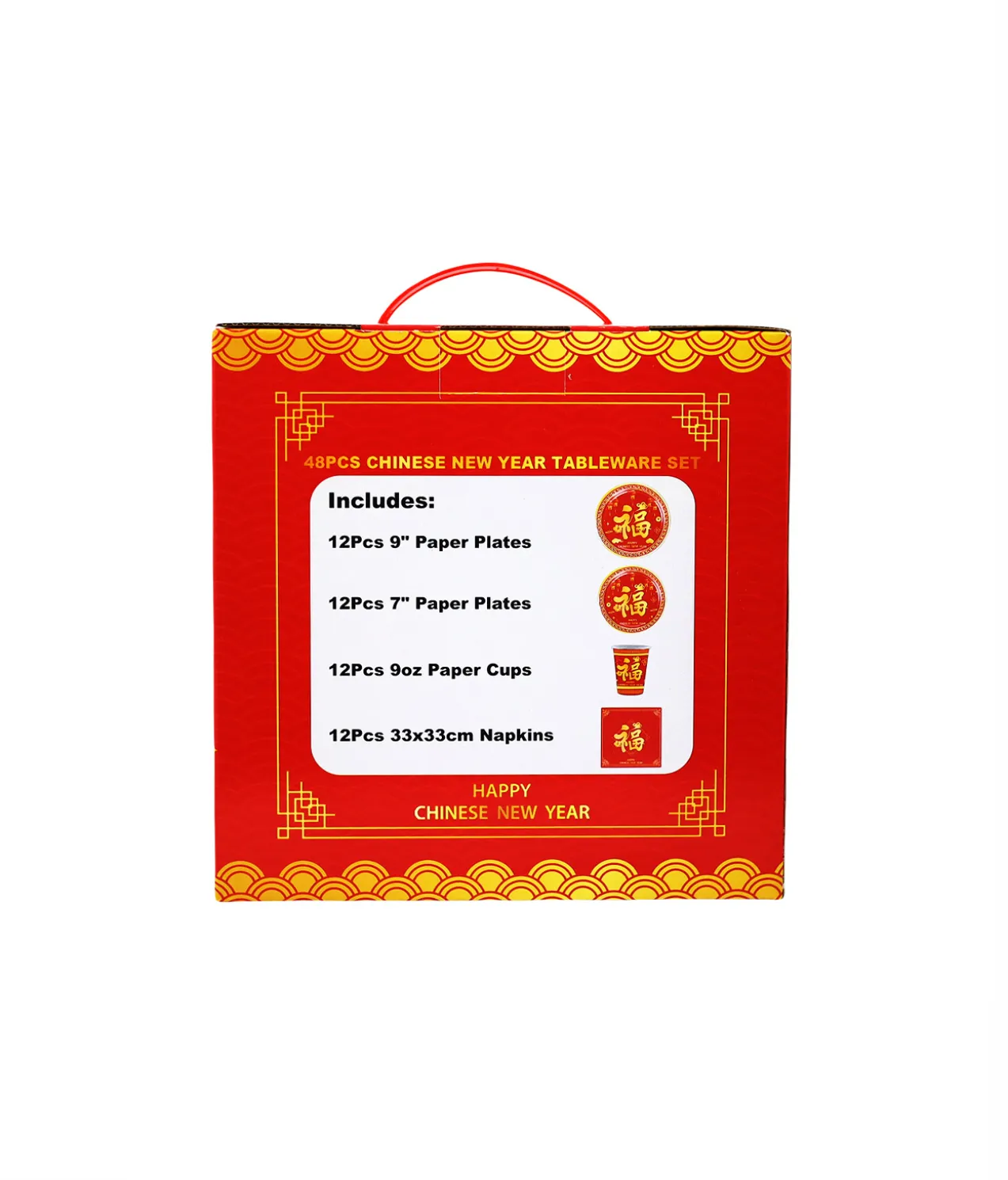 Chinese New Year Tableware Set 48pcs
