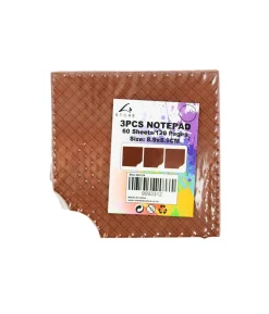 Chocolate Notepad 60 Sheets 3pc