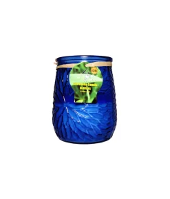Citronella Candle In Big Flower Glass Assorted