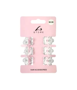 Clear Claw Clip Set 6pk