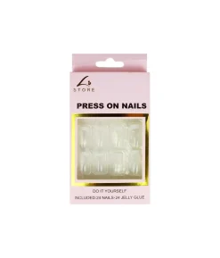 Clear French Tip Press On Nails 24pc