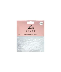 Clear Hair Polyband 100pk